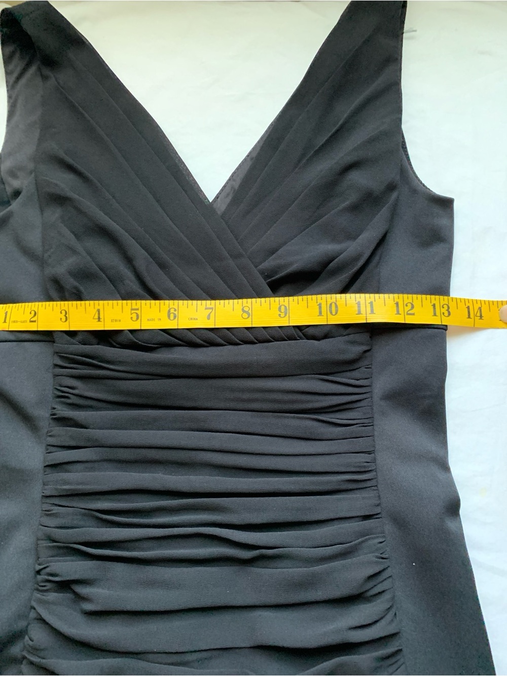 White House Black Market (WHBM) Ruched Sleeveless V-Neck  Cocktail Dress - Picture 11 of 14